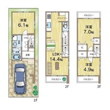 間取り図　2780万円、3LDK、土地面積46.26㎡、建物面積77.02㎡ 住みやすい間取り設計となっております。